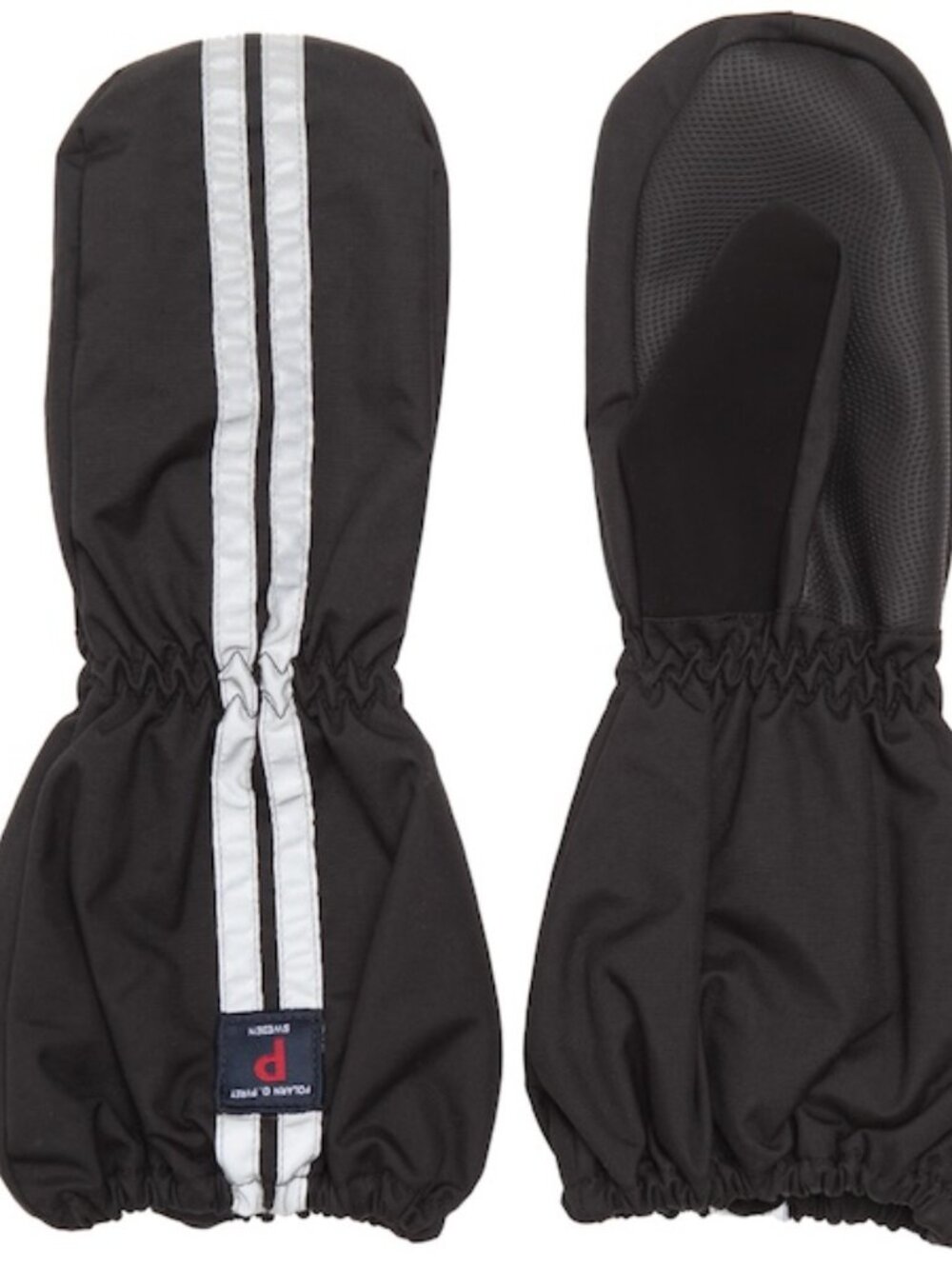 Polarn O. Pyret Shell Long Cuff Black Mittens 6-9 Years